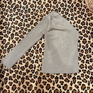 Zara Gold/black one shoulder shimmery long sleeve